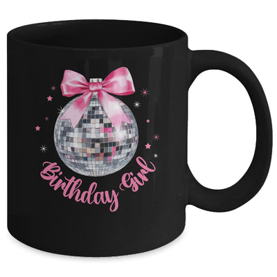 Birthday Girl Coquette Bow Disco Ball Funny Birthday Party Mug | siriusteestore
