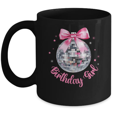 Birthday Girl Coquette Bow Disco Ball Funny Birthday Party Mug | siriusteestore