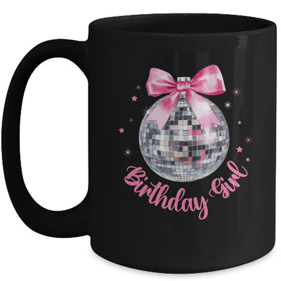 Birthday Girl Coquette Bow Disco Ball Funny Birthday Party Mug | siriusteestore