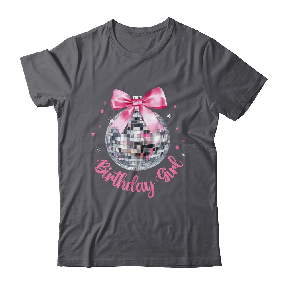 Birthday Girl Coquette Bow Disco Ball Funny Birthday Party Shirt & Tank Top | siriusteestore