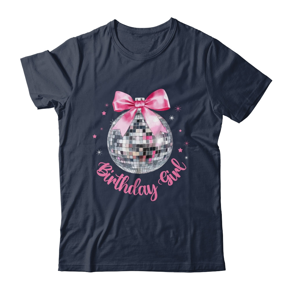 Birthday Girl Coquette Bow Disco Ball Funny Birthday Party Shirt & Tank Top | siriusteestore
