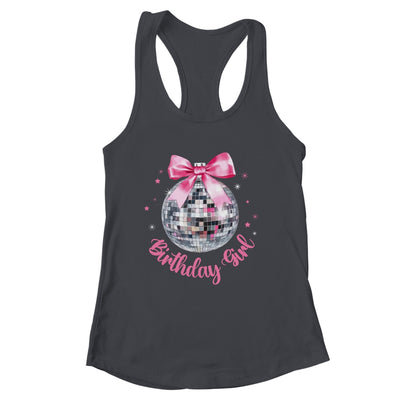 Birthday Girl Coquette Bow Disco Ball Funny Birthday Party Shirt & Tank Top | siriusteestore