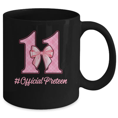 Birthday Girl Pink Coquette Bow 11 Year Old Aesthetic Girly Mug | siriusteestore