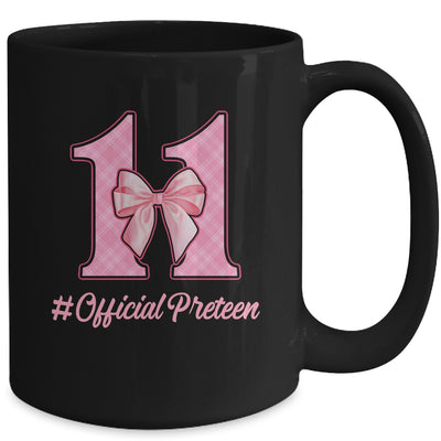 Birthday Girl Pink Coquette Bow 11 Year Old Aesthetic Girly Mug | siriusteestore