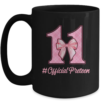 Birthday Girl Pink Coquette Bow 11 Year Old Aesthetic Girly Mug | siriusteestore