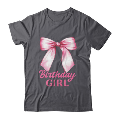 Birthday Girl Pink Coquette Bow Birthday Party Family Shirt & Hoodie | siriusteestore