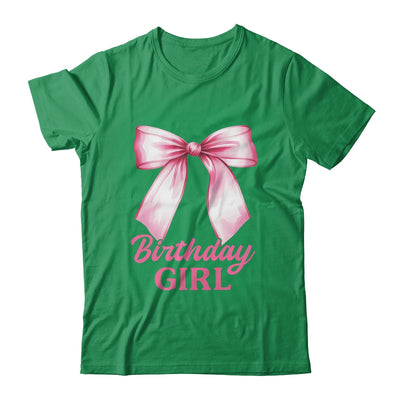 Birthday Girl Pink Coquette Bow Birthday Party Family Shirt & Hoodie | siriusteestore