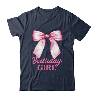 Birthday Girl Pink Coquette Bow Birthday Party Family Shirt & Hoodie | siriusteestore