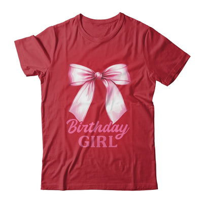 Birthday Girl Pink Coquette Bow Birthday Party Family Shirt & Hoodie | siriusteestore