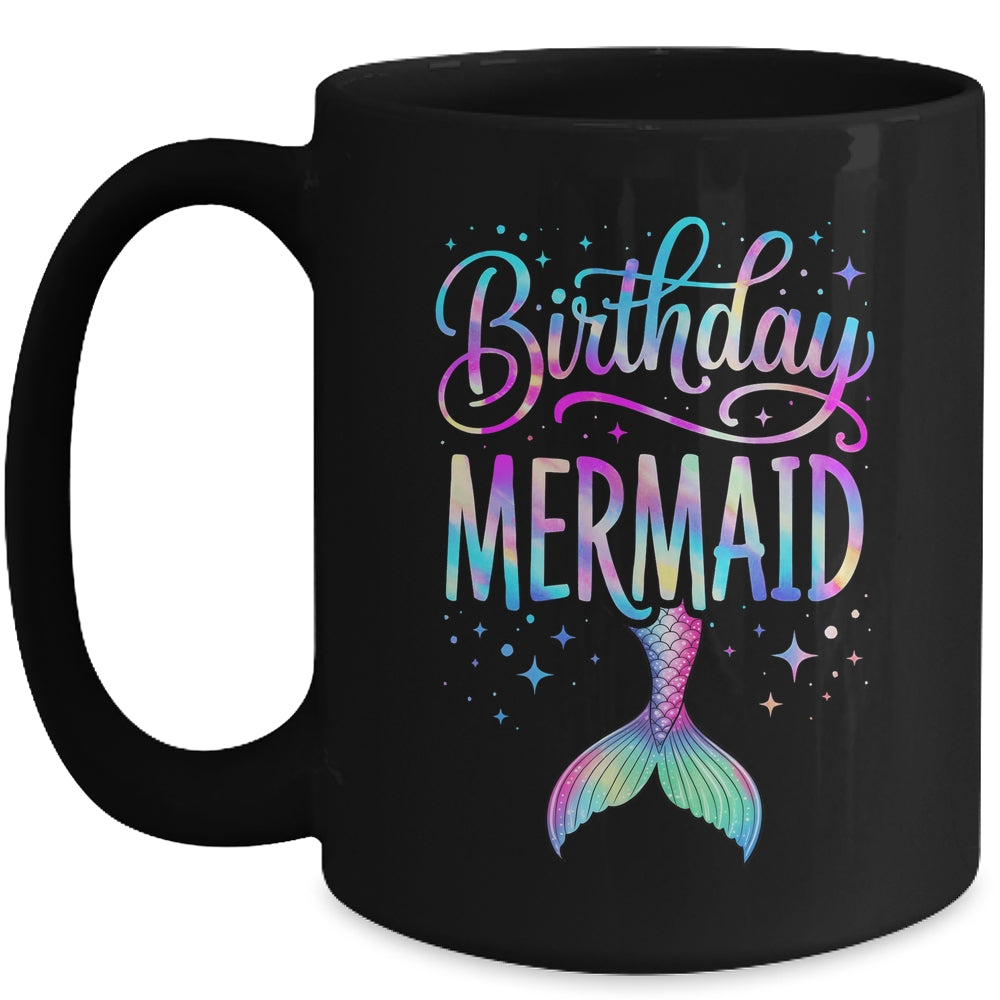 Birthday Mermaid Party Girl Mermaid Birthday Kids Party Mug | siriusteestore