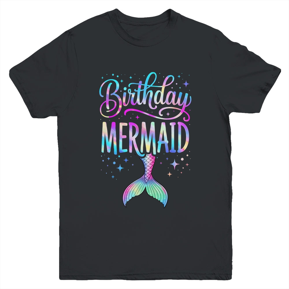 Birthday Mermaid Party Girl Mermaid Birthday Kids Party Youth Shirt | siriusteestore