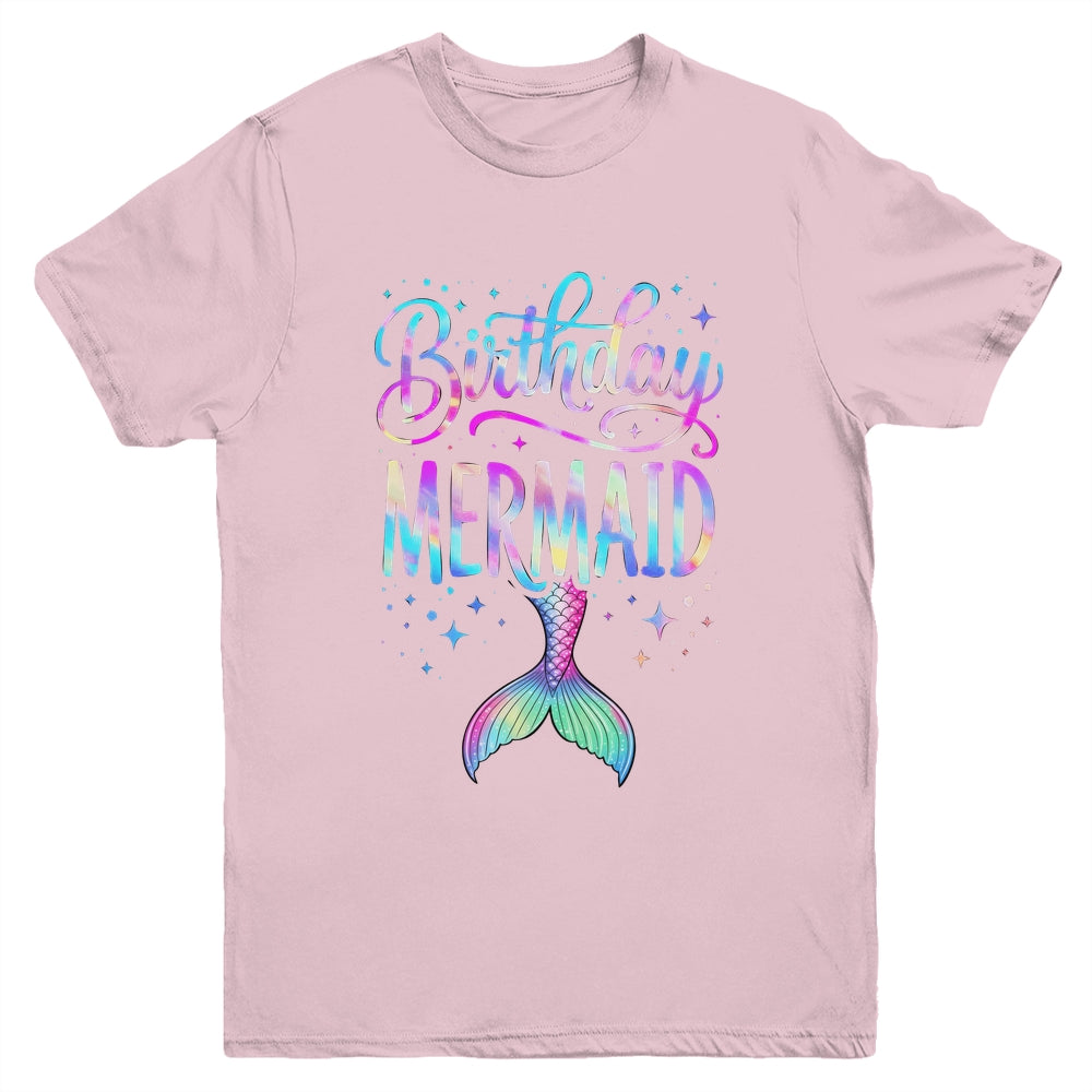 Birthday Mermaid Party Girl Mermaid Birthday Kids Party Youth Shirt | siriusteestore
