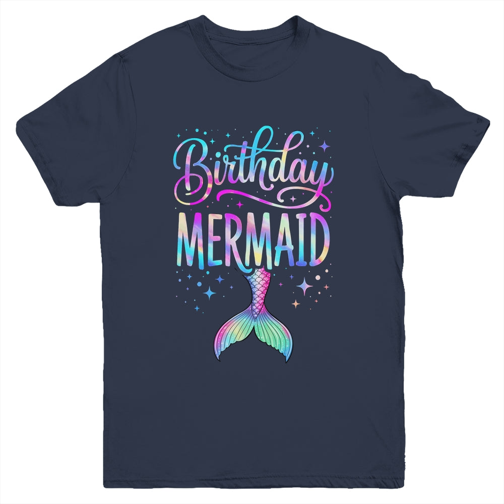 Birthday Mermaid Party Girl Mermaid Birthday Kids Party Youth Shirt | siriusteestore