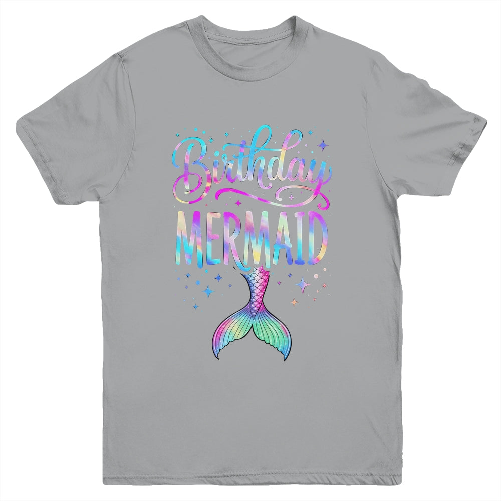 Birthday Mermaid Party Girl Mermaid Birthday Kids Party Youth Shirt | siriusteestore