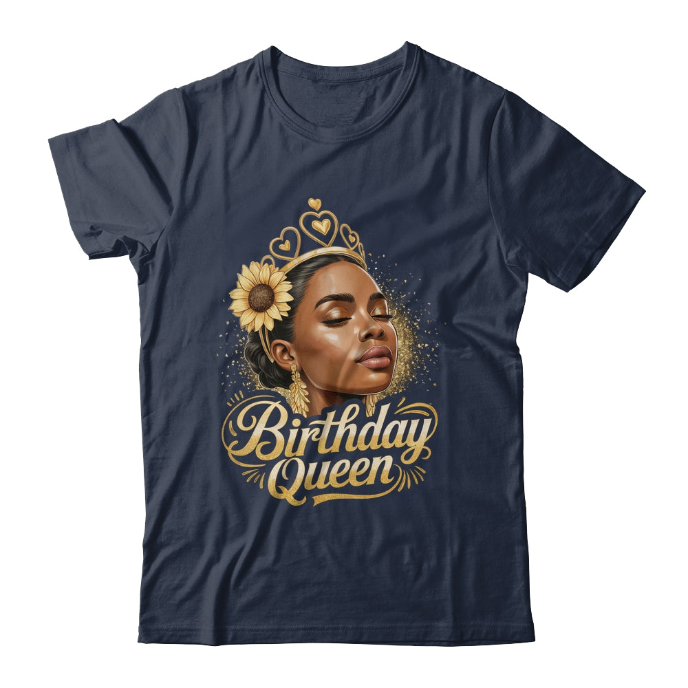 Birthday Queen African American Black Woman Afro Black Women Shirt & Tank Top | siriusteestore