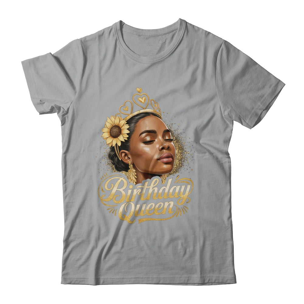 Birthday Queen African American Black Woman Afro Black Women Shirt & Tank Top | siriusteestore
