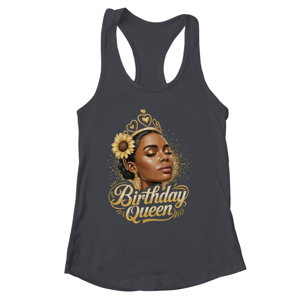 Birthday Queen African American Black Woman Afro Black Women Shirt & Tank Top | siriusteestore