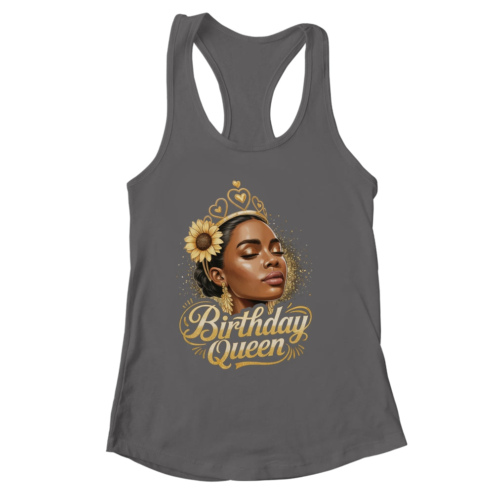 Birthday Queen African American Black Woman Afro Black Women Shirt & Tank Top | siriusteestore