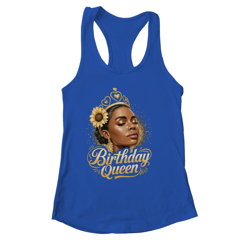 Birthday Queen African American Black Woman Afro Black Women Shirt & Tank Top | siriusteestore