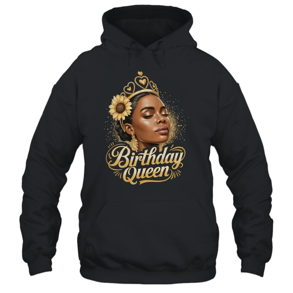Birthday Queen African American Black Woman Afro Black Women Shirt & Tank Top | siriusteestore