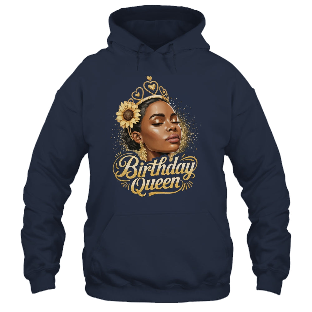Birthday Queen African American Black Woman Afro Black Women Shirt & Tank Top | siriusteestore