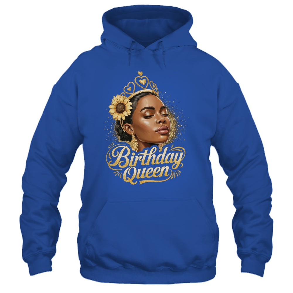 Birthday Queen African American Black Woman Afro Black Women Shirt & Tank Top | siriusteestore
