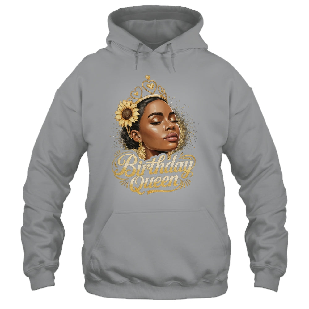 Birthday Queen African American Black Woman Afro Black Women Shirt & Tank Top | siriusteestore