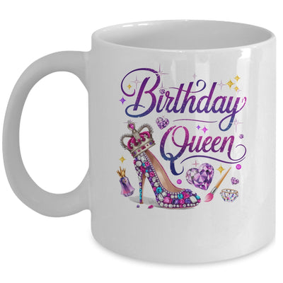 Birthday Queen Crown Hearts High Heel Women Girls Mug | siriusteestore