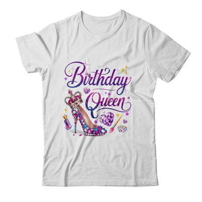 Birthday Queen Crown Hearts High Heel Women Girls Shirt & Tank Top | siriusteestore