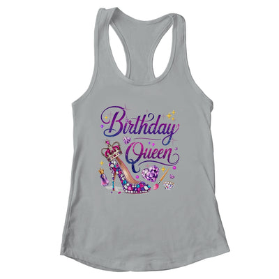 Birthday Queen Crown Hearts High Heel Women Girls Shirt & Tank Top | siriusteestore