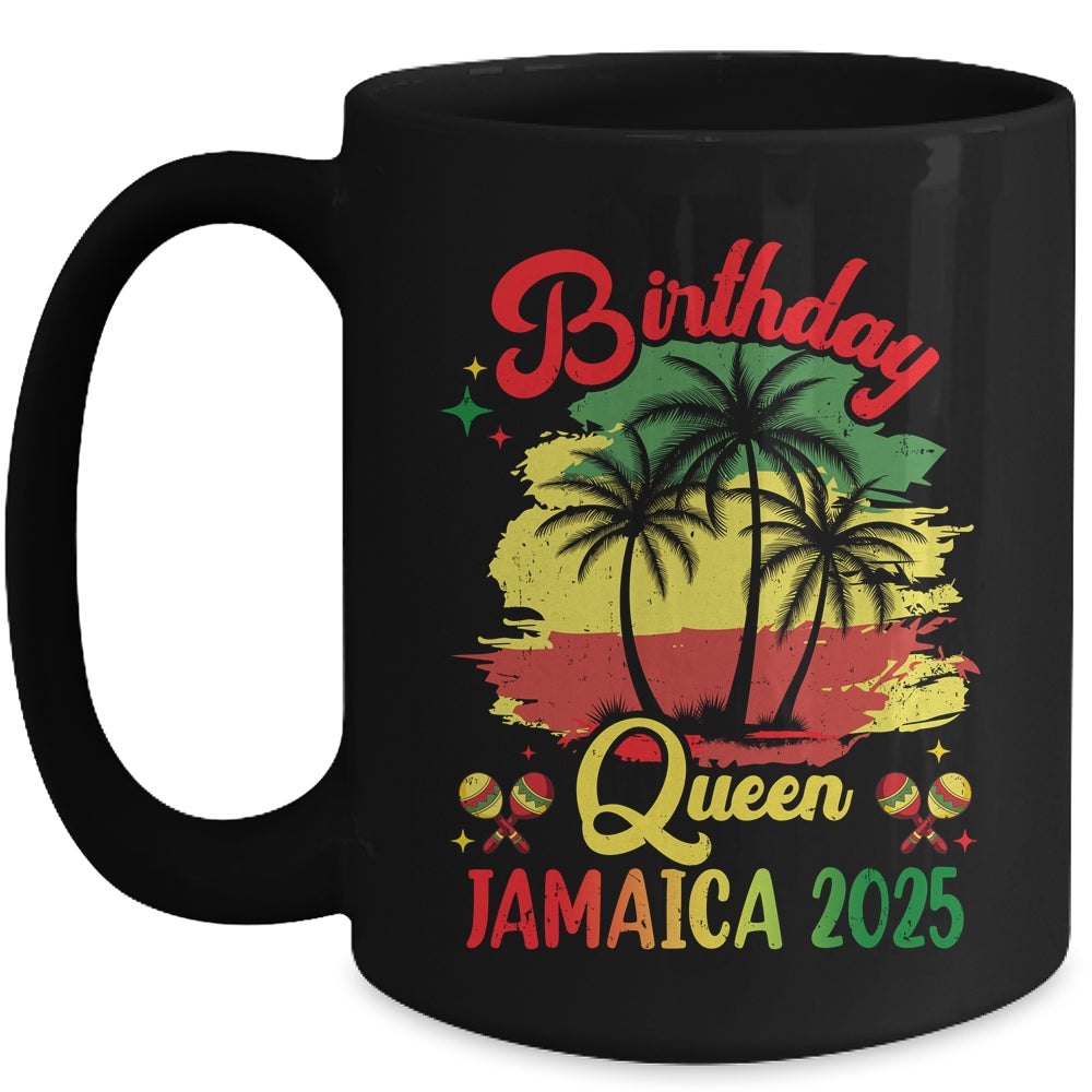Birthday Queen Jamaica 2025 30th 50th Party Vacation Mug | siriusteestore