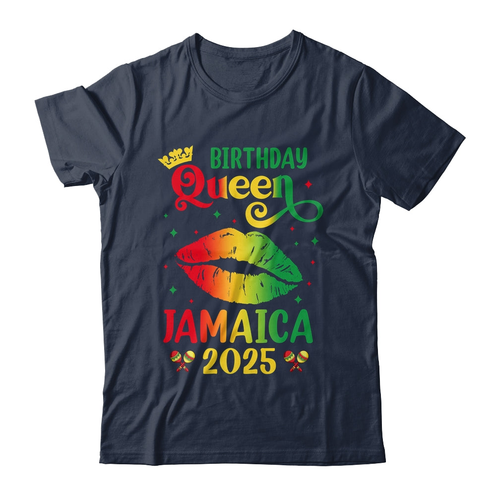 Birthday Queen Jamaica 2025 Girls Trip Party Jamaican Lips Shirt & Tank Top | siriusteestore