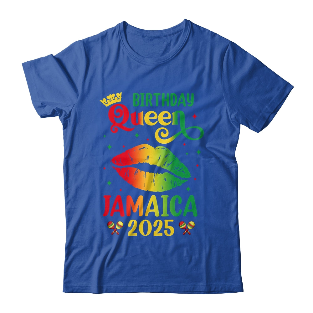 Birthday Queen Jamaica 2025 Girls Trip Party Jamaican Lips Shirt & Tank Top | siriusteestore