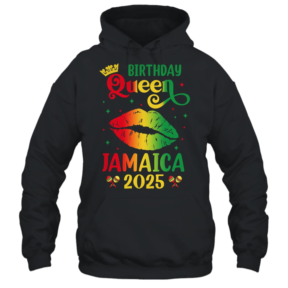Birthday Queen Jamaica 2025 Girls Trip Party Jamaican Lips Shirt & Tank Top | siriusteestore