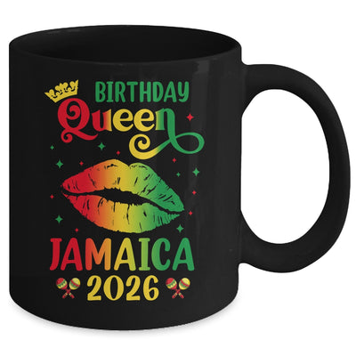 Birthday Queen Jamaica 2026 Girls Trip Party Jamaican Lips Mug | siriusteestore