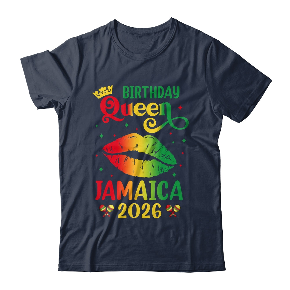 Birthday Queen Jamaica 2026 Girls Trip Party Jamaican Lips Shirt & Tank Top | siriusteestore