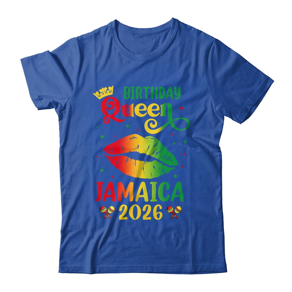 Birthday Queen Jamaica 2026 Girls Trip Party Jamaican Lips Shirt & Tank Top | siriusteestore