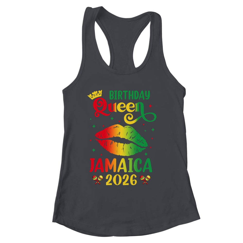 Birthday Queen Jamaica 2026 Girls Trip Party Jamaican Lips Shirt & Tank Top | siriusteestore