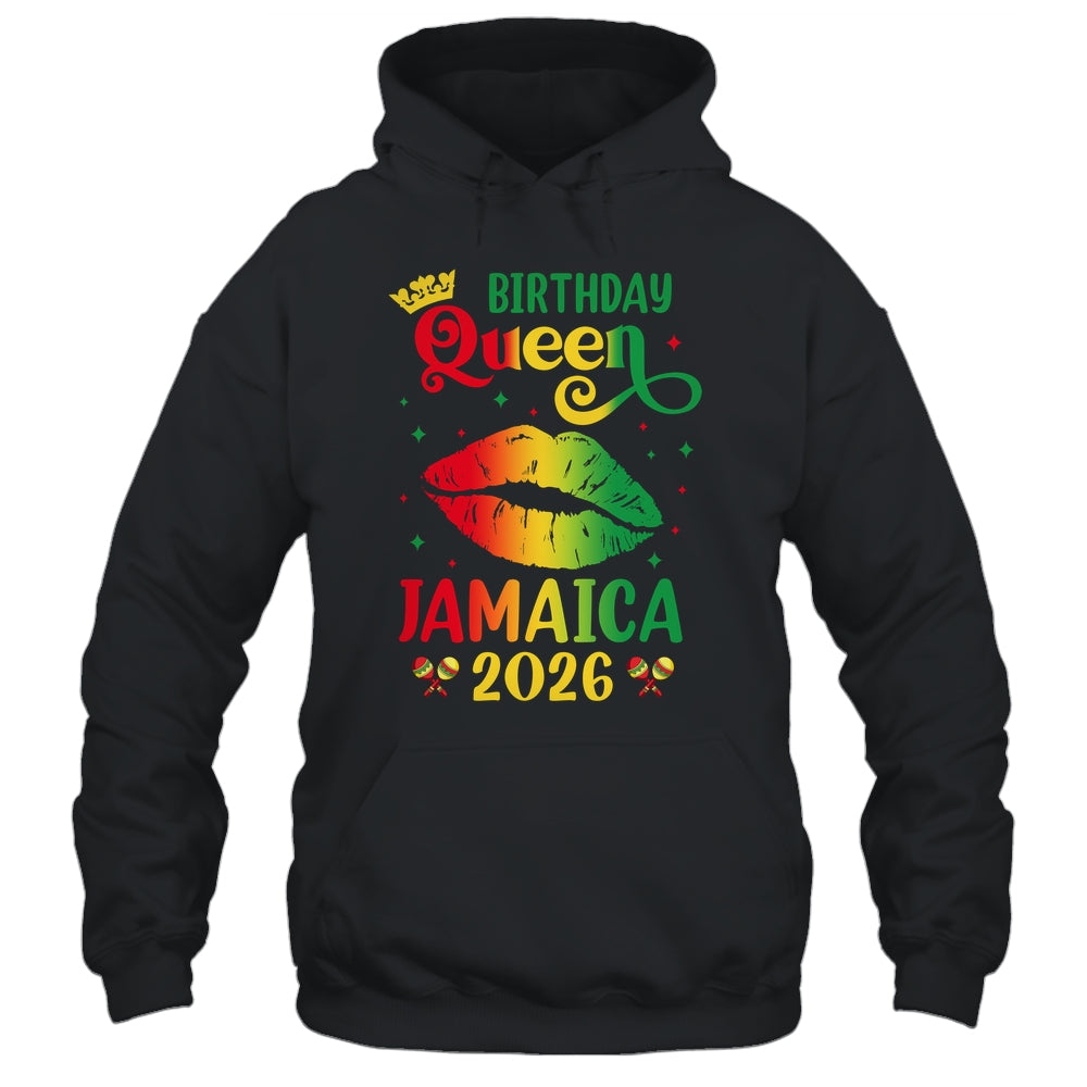 Birthday Queen Jamaica 2026 Girls Trip Party Jamaican Lips Shirt & Tank Top | siriusteestore