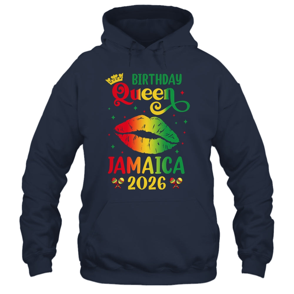 Birthday Queen Jamaica 2026 Girls Trip Party Jamaican Lips Shirt & Tank Top | siriusteestore