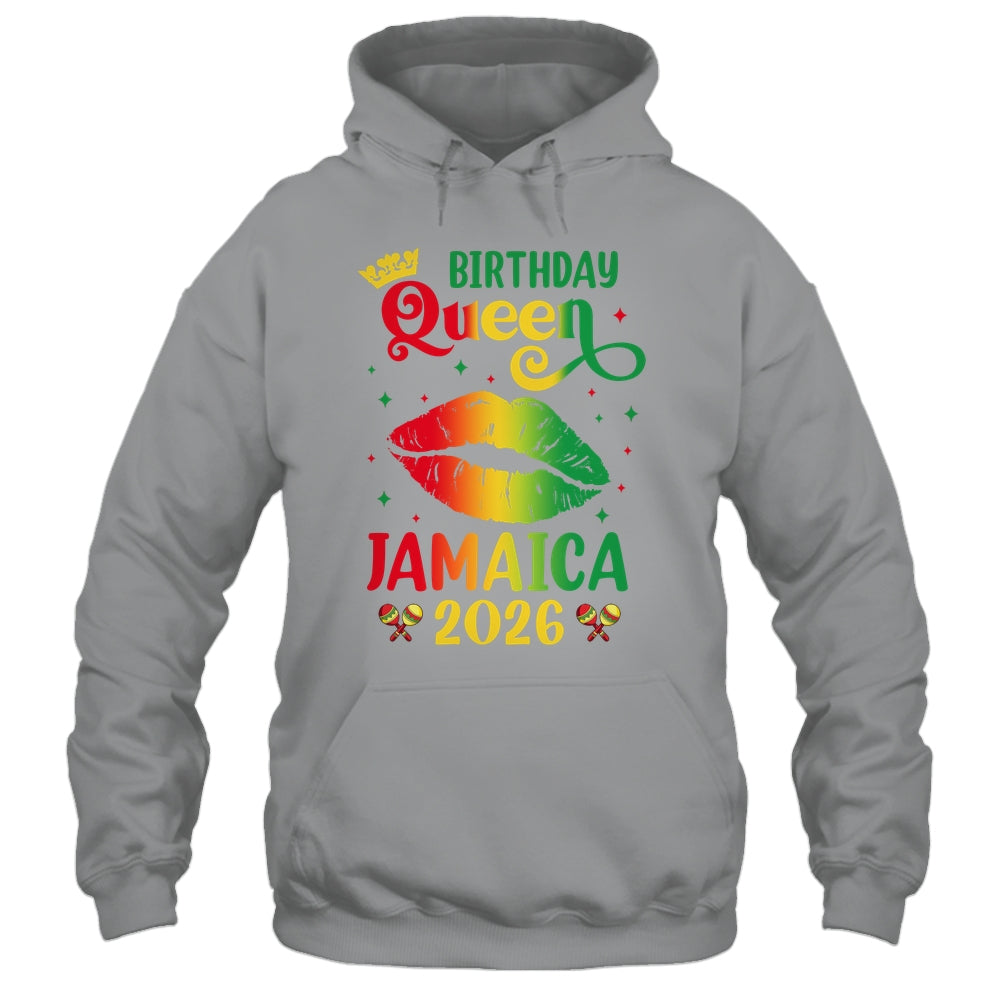 Birthday Queen Jamaica 2026 Girls Trip Party Jamaican Lips Shirt & Tank Top | siriusteestore