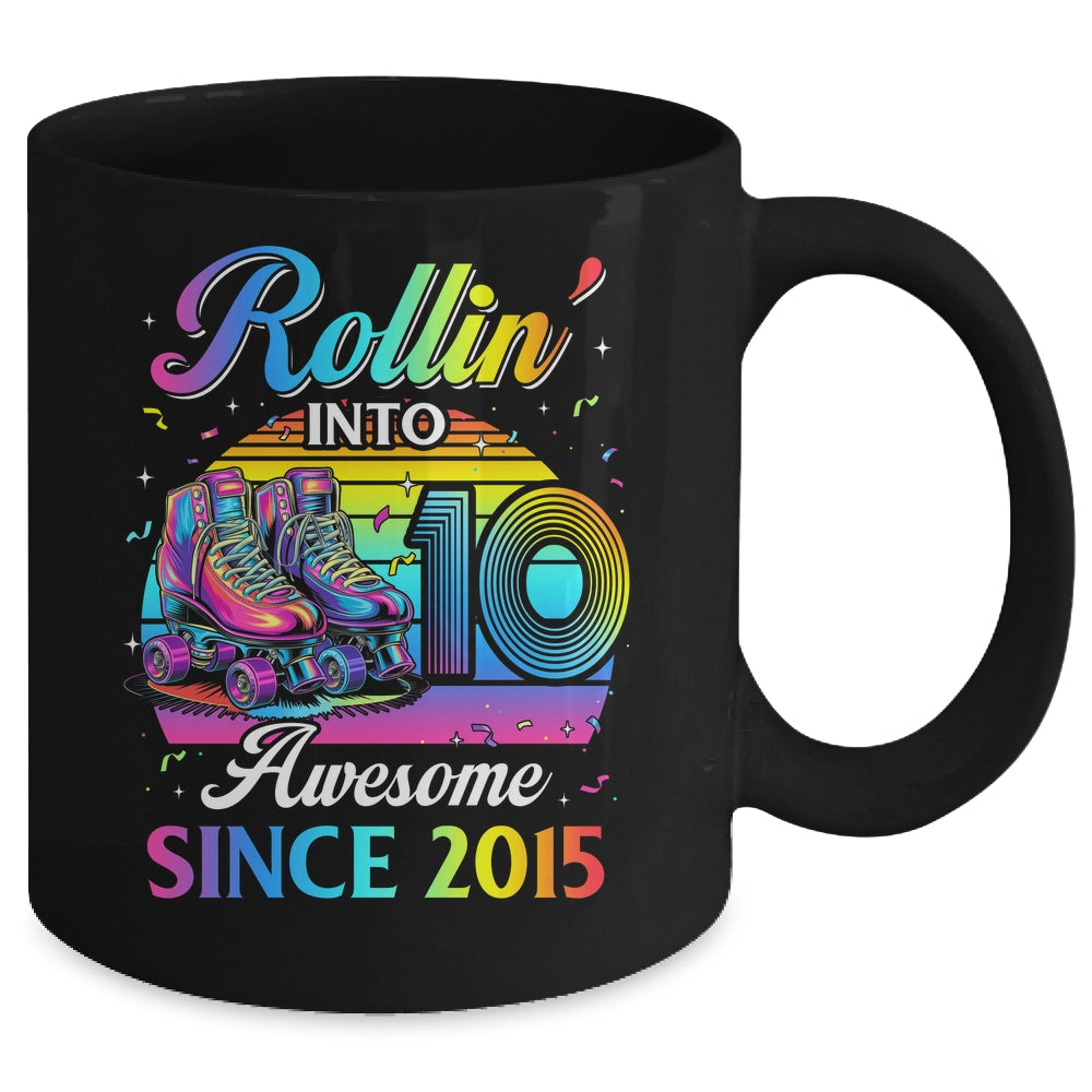 Birthday Roller Skating 10th Girl Rollin Into 10 Skate Party Mug | siriusteestore