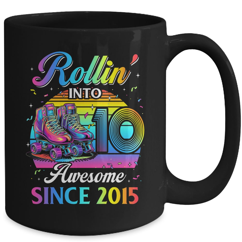 Birthday Roller Skating 10th Girl Rollin Into 10 Skate Party Mug | siriusteestore