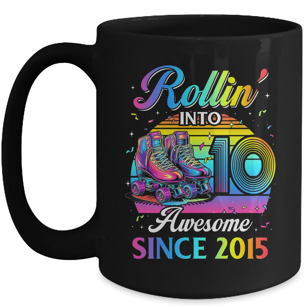 Birthday Roller Skating 10th Girl Rollin Into 10 Skate Party Mug | siriusteestore