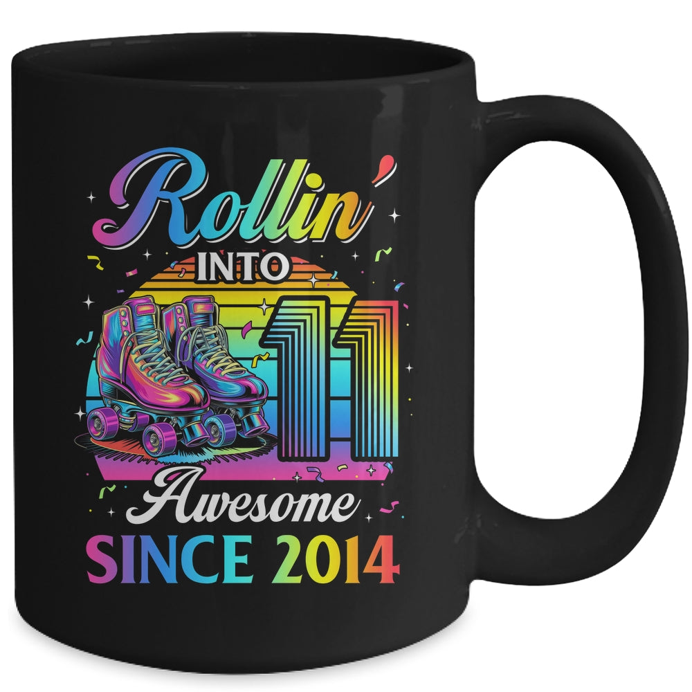 Birthday Roller Skating 11th Girl Rollin Into 11 Skate Party Mug | siriusteestore