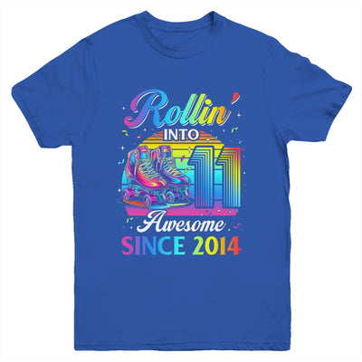 Birthday Roller Skating 11th Girl Rollin Into 11 Skate Party Youth Shirt | siriusteestore