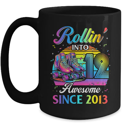 Birthday Roller Skating 12th Girl Rollin Into 12 Skate Party Mug | siriusteestore