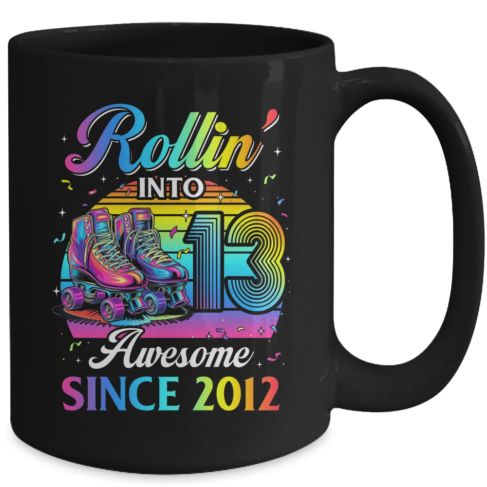 Birthday Roller Skating 13th Girl Rollin Into 13 Skate Party Mug | siriusteestore
