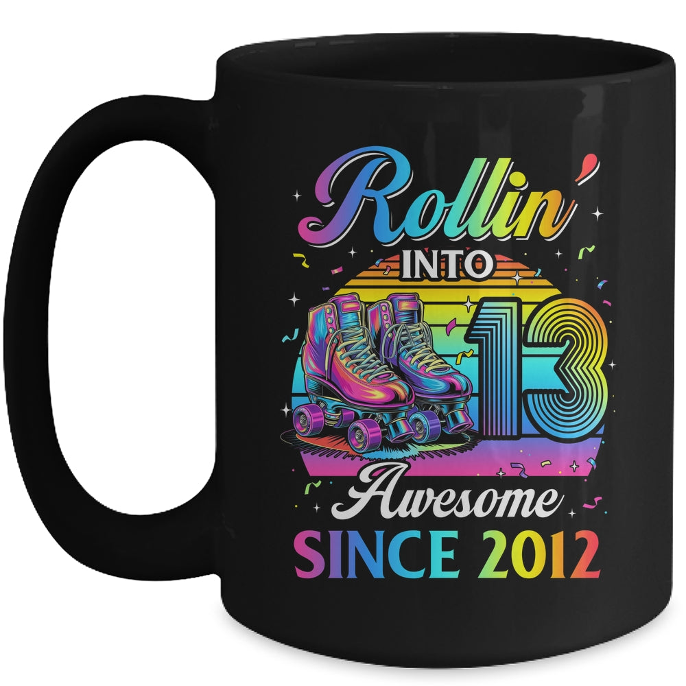 Birthday Roller Skating 13th Girl Rollin Into 13 Skate Party Mug | siriusteestore