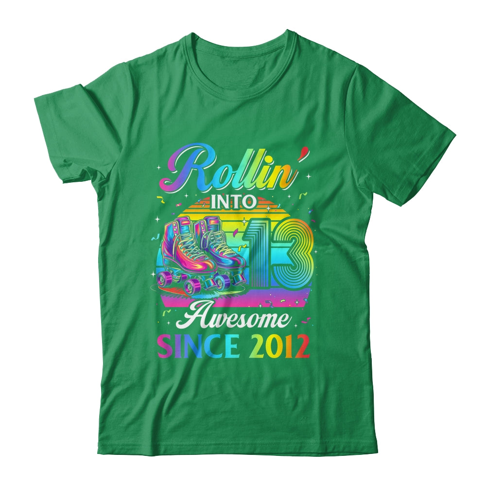 Birthday Roller Skating 13th Girl Rollin Into 13 Skate Party Shirt & Hoodie | siriusteestore